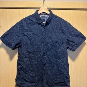 Cactus Man Dark Blue Casual Button Down Shirt